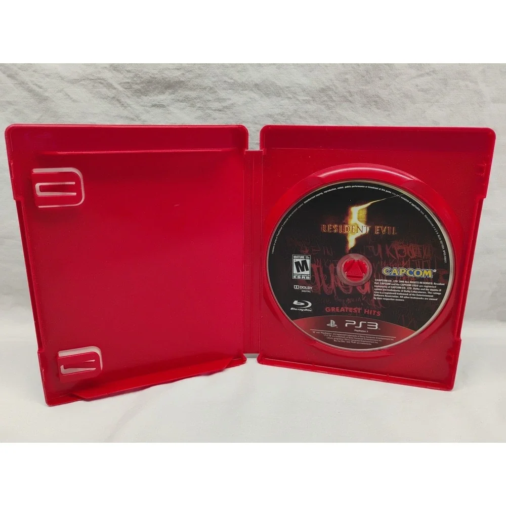 Resident Evil 5 (Sony PlayStation 3, 2009) GUC No Book Clean Disc